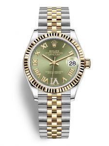 Đồng hồ Rolex Datejust 31 M278273-0016 278273-0016 Thép Oystersteel và Vàng Kim 18ct Mặt Xanh Olive Niềng Kim cương