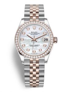 Đồng hồ Rolex Datejust 31 M278381RBR-0026 278381RBR-0026 Demi vàng hồng 18ct Mặt khảm trai MOP Niềng Kim cương - Lướt