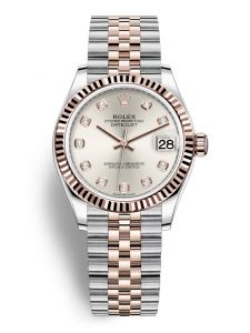 Đồng hồ Rolex Datejust 31 M278271-0016 278271-0016 Thép Oystersteel và Vàng Everose 18ct Mặt bạc Niềng Kim cương