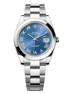 Đồng hồ Rolex Datejust 41 M126300-0017 126300-0017 Thép Oystersteel và Vàng Trắng 18ct  Mặt xanh Azzurro cọc số La mã