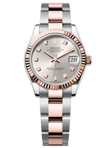 Đồng hồ Rolex Datejust 31 M278271-0015 278271-0015 Thép Oystersteel và Vàng Everose 18ct Mặt Bạc Niềng Kim cương