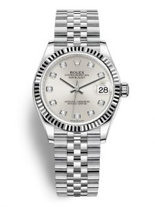 Đồng hồ Rolex Datejust 31 M278274-0030 278274-0030 Silver Kim cương và niềng vàng trắng lấp lánh - Lướt