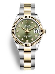 Đồng hồ Rolex Datejust 31 M278273-0029 278273-0029 Thép Oystersteel và Vàng Kim 18ct Mặt Xanh Olive Niềng Kim cương