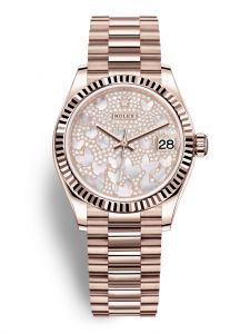 Đồng hồ Rolex Datejust 31 M278275-0021 278275-0021 Vàng Everose 18ct Mặt khảm trai trắng họa tiết bướm Vàng Everose 18ct