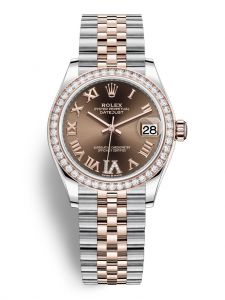 Đồng hồ Rolex Datejust 31 M278381RBR-0006 278381RBR-0006 Thép Oystersteel và Vàng Everose 18ct Mặt Chocolate Niềng Kim cương