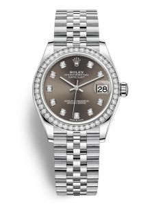 Đồng hồ Rolex Datejust 31 M278384RBR-0010 278384RBR-0010 Thép Oystersteel và Vàng Trắng 18ct Mặt Ghi đậm Niềng Kim cương - Mẫu 2020