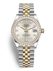 Đồng hồ Rolex Datejust 31 M278383RBR-0020 278383RBR-0020 Thép Oystersteel và Vàng Kim 18ct Mặt Bạc Niềng Kim cương