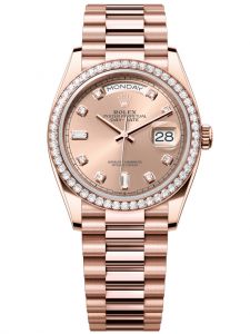 Đồng hồ Rolex Day-Date 36 M128345RBR-0009 128345RBR-0009 Vàng Everose 18ct Mặt hoa hồng Niềng Kim cương
