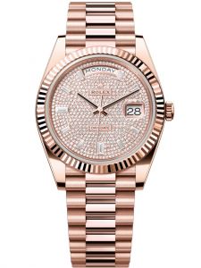 Đồng hồ Rolex Day-Date 40 M228235-0036 228235-0036 Vàng Everose 18ct Mặt Đính Kim cương