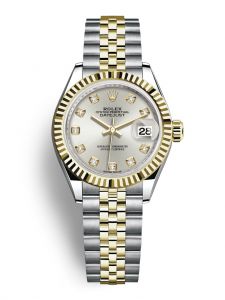 Đồng hồ Rolex Lady-Datejust 28 M279173-0007 279173-0007 Thép Oystersteel và Vàng Kim 18ct Mặt Bạc
