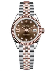 Đồng hồ Rolex Lady-Datejust 28 M279171-0003 279171-0003 Vàng Everose 18ct Mặt Chocolate Cọc số Kim cương ngôi sao