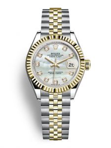 Đồng hồ Rolex Lady-Datejust 28 M279173-0013 279173-0013 Thép Oystersteel và Vàng Kim 18ct Mặt Khảm trai trắng