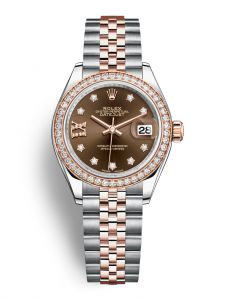 Đồng hồ Rolex Lady-Datejust 28 M279381RBR-0003 279381RBR-0003 Thép Oystersteel và Vàng Everose 18ct Mặt Chocolate Niềng Kim cương