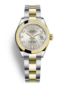 Đồng hồ Rolex Lady-Datejust 28 M279163-0008 279163-0008 Thép Oystersteel và Vàng Kim 18ct Mặt Bạc
