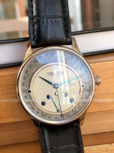 Đồng hồ Jaquet-Droz Moon Phase Triple Calendar White Gold Meteorite Dial J012624203