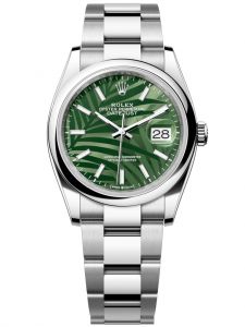 Đồng hồ Rolex Datejust 36 M126200-0020 126200-0020 Thép Oystersteel Mặt Xanh lá họa tiết cây cọ - Mẫu 2021