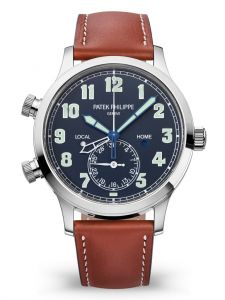 Đồng Hồ Patek Philippe Complications 5524G-001 White Gold Calatrava Pilot Travel Time