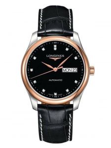 Đồng hồ Longines Master L2.755.5.59.2 L27555592 Kim Cương 2 lịch Day-Date Demi Vàng Hồng - Lướt