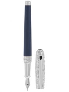 Bút máy S.T. Dupont Line D Paris Blue - Palladium 410114M