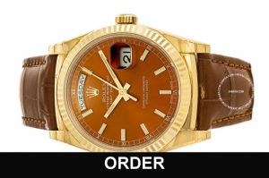 Đồng hồ Rolex Day-Date 36 M118138-0005 118138-0005 Vàng Kim 18ct Mặt Cognac