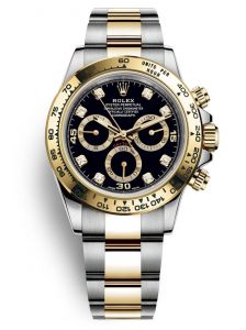 Đồng hồ Rolex Cosmograph Daytona 40 M116503-0011 116503-0011 Thép Oystersteel và Vàng Kim 18ct Mặt Đen Cọc số Kim Cương