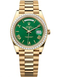 Đồng hồ Rolex Day-Date 40 M228398TBR-0039 228398TBR-0039 Vàng Kim 18ct Mặt xanh lá Niềng Kim cương - Mẫu 2022