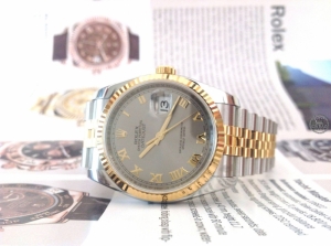 Đồng hồ Rolex Datejust 36 M116233 116233 Mặt xám cọc số la mã seri Z 2008/2009