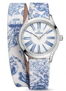 Đồng hồ Omega De Ville Mini Trésor 428.17.26.60.04.001 26 Steel Toile de Jouy