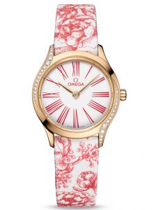 Đồng hồ Omega De Ville Mini Trésor 428.57.26.60.04.003 26 Moonshine Gold Toile de Jouy