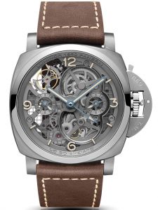Đồng Hồ Panerai Lo Scienziato Luminor 1950 Tourbillon Gmt Titanio PAM00578