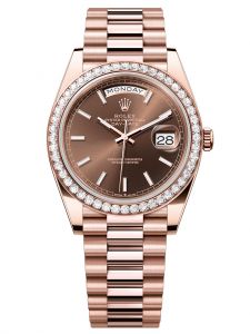 Đồng hồ Rolex Day-Date 40 M228345RBR-0024 228345RBR-0024 Vàng Everose 18ct Mặt chocolate - Mẫu 2023