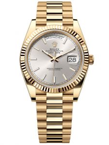 Đồng hồ Rolex Day-Date 40 M228238-0066 228238-0066 Vàng Kim 18ct Mặt bạc - Mẫu 2023