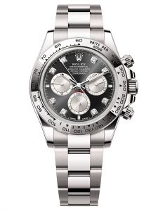 Đồng hồ Rolex Cosmograph Daytona 40 M126509-0002 126509-0002 Vàng Trắng 18ct Mặt Đen Sáng và Xám Thép Niềng Kim cương - Mẫu 2023