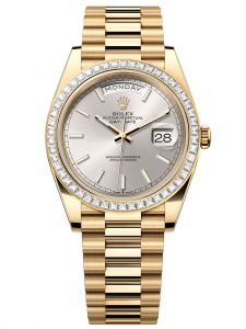 Đồng hồ Rolex Day-Date 40 M228398TBR-0040 228398TBR-0040 Vàng Kim 18ct Mặt bạc - Mẫu 2023