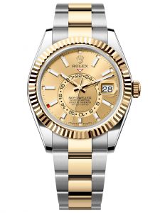 Đồng hồ Rolex Sky-Dweller 42 M336933-0001 336933-0001 Thép Oystersteel và Vàng Kim 18ct Mặt champagne - Mẫu 2023
