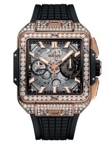 Đồng hồ Hublot Square Bang Unico King Gold Pavé 821.OX.0180.RX.1604