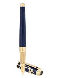 Bút máy S.T. Dupont Blue Prestige Vitruvian Man Fountain Pen 410040L