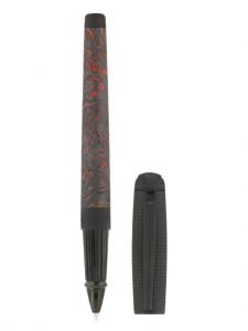 Bút bi nước S.T. Dupont Line D Large Fiery Lava Carbon Rollerball Pen 412397L
