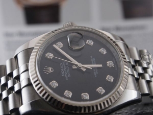 Đồng hồ Rolex Datejust 36 M116234 116234 Mặt đen cọc số kim cương - Lướt