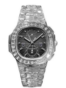 Đồng hồ Patek Philippe Nautilus 5990/1400G-001 White Gold Kim cương Travel Time Chronograph