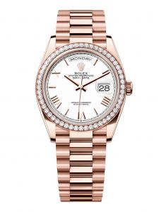Đồng hồ Rolex Day-Date 36 M128345RBR-0070 128345RBR-0070 Vàng Everose 18ct Màu Trắng - Mẫu 2024