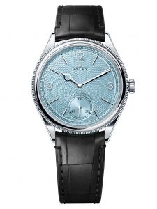 Đồng Hồ Rolex 1908 39 M52506-0003 52506-0003 Bạch Kim Mặt Xanh với Dây Da Cá Sấu Đen - Mẫu 2024