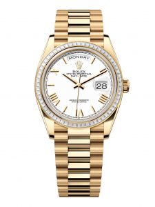 Đồng Hồ Rolex Day-Date 36 M128398TBR-0026 128398TBR-0026 Vàng Kim 18ct Màu Trắng - Mẫu 2024