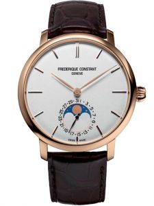 Đồng hồ Frederique Constant Slimline Moonphase Manufacture FC-705V4S4 vàng hồng - Lướt