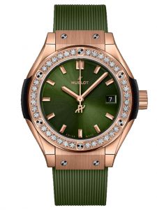 Đồng hồ Hublot Classic Fusion King Gold Green Diamonds 591.OX.8980.RX.1204