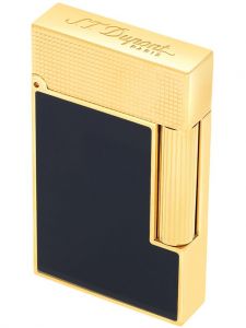 Bật lửa S.T Dupont Ligne 2 Dark Blue Laquer Guilloche C16457 Vàng kim cương - Men sơn mài xanh