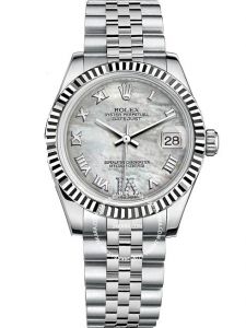 Đồng hồ Rolex Datejust 31 M178274-0086 178274-0086 Thép Oystersteel và Vàng Trắng 18ct Mặt khảm trải trắng