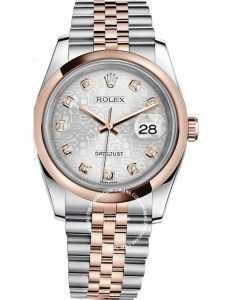 Đồng hồ Rolex Datejust 36 M116201 116201 Mặt trắng vi tính cọc số kim cương