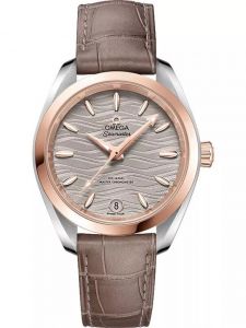 Đồng hồ Omega Seamaster Aqua Terra 220.23.34.20.06.001 34 Mặt Số Nâu Chocolate Mã Não Sedna Vàng Hồng