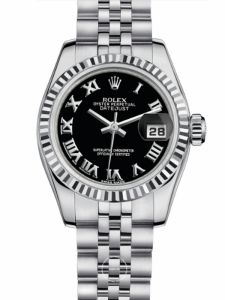Đồng hồ Rolex Lady-Datejust 26 M179174 179174 Mặt đen cọc số la mã